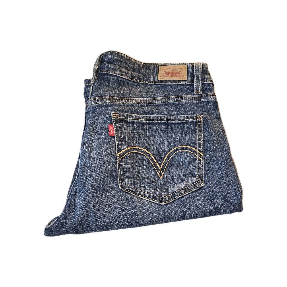 Levi’s Med Wash Bootcut 518 SuperLow Rise Juniors Jeans Size 7 Inseam 29